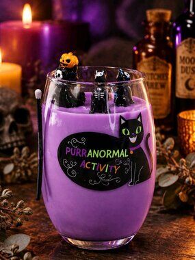 Artisan One Moon Flame Purr-fect Haunt Halloween Chamomile Lavender 20oz Candle